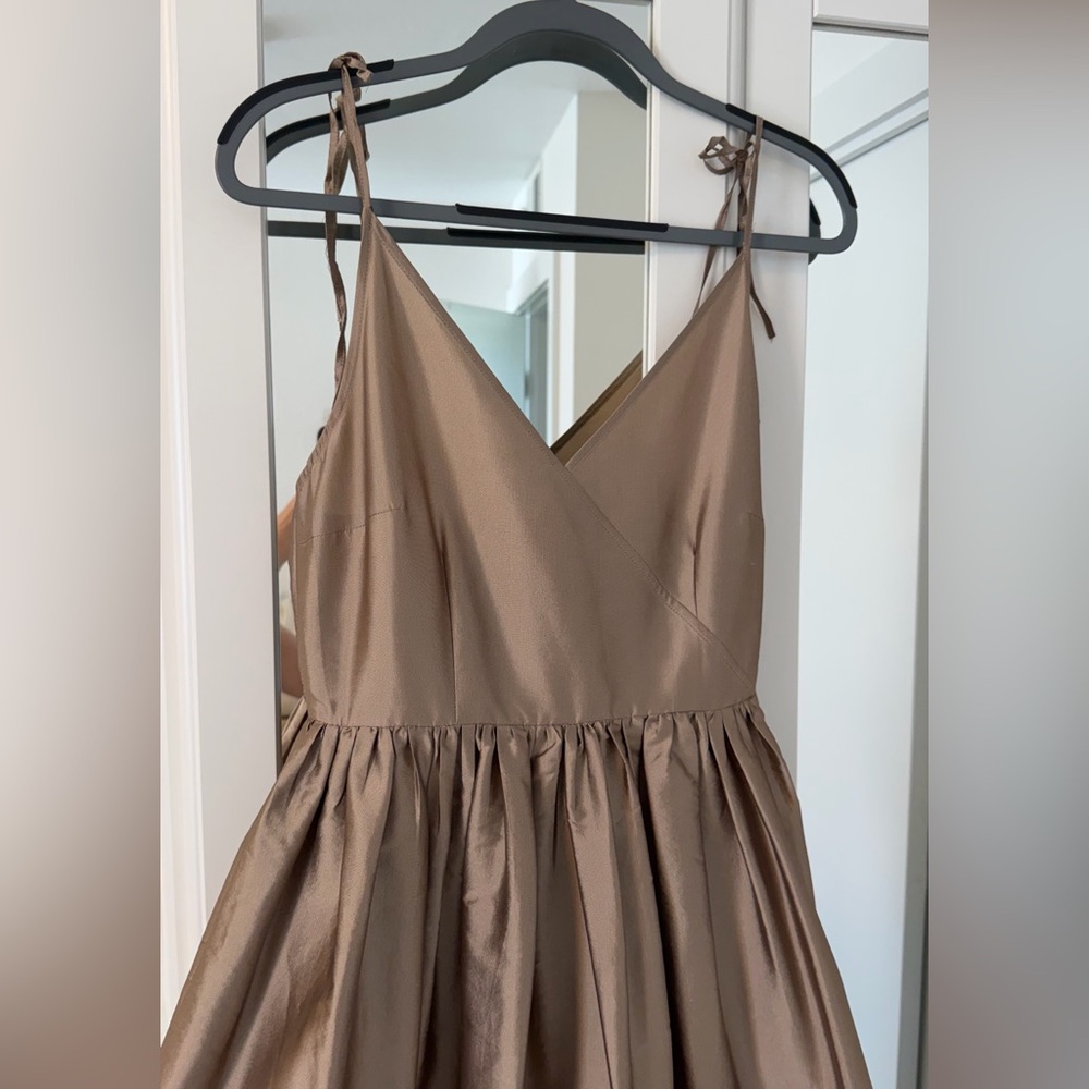 Anthropologie Bronze Taffeta Dress XS - Picture 5 of 6